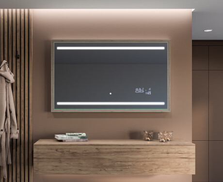 Правоъгълно LED огледало за баня с рамка FrameLine L23 #12