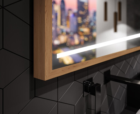 Правоъгълно LED огледало за баня с рамка FrameLine L23 #3