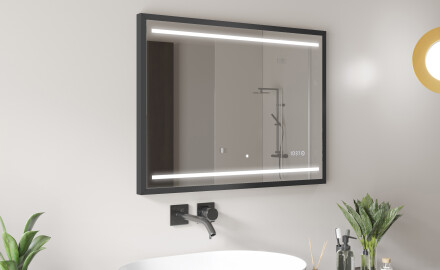 Правоъгълно LED огледало за баня с рамка FrameLine L23