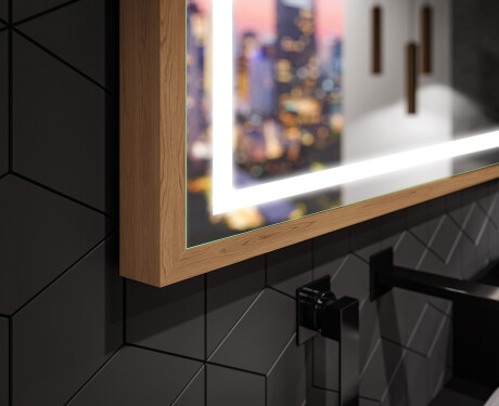 Правоъгълно LED огледало за баня с рамка FrameLine L49 #3