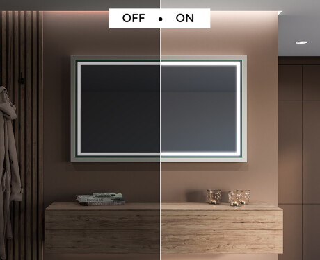 Правоъгълно LED огледало за баня с рамка FrameLine L49 #5