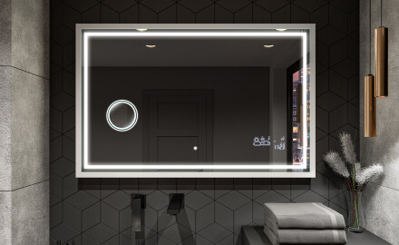 Правоъгълно LED огледало за баня с рамка FrameLine L49