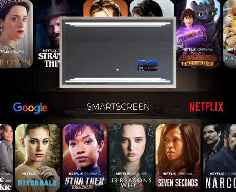 Правоъгълно LED огледало за баня с рамка FrameLine L75 #6