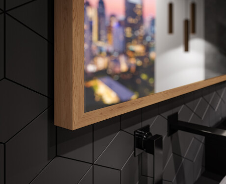 Правоъгълно LED огледало за баня с рамка FrameLine L128 #3