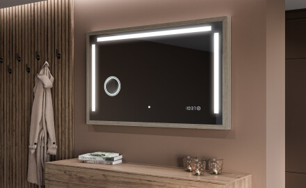 Правоъгълно LED огледало за баня с рамка FrameLine L134