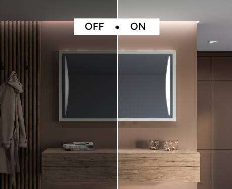 Правоъгълно LED огледало за баня с рамка FrameLine L135 #5