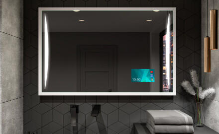 Правоъгълно LED огледало за баня с рамка FrameLine L135