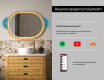Овално огледало в дъбова рамка с LED осветление #7