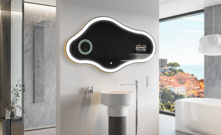 Неравен огледало за баня LED SMART C222 Google