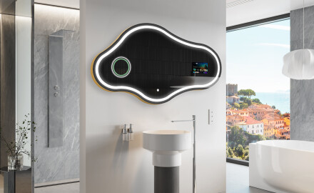 Неравен огледало за баня LED SMART C223 Google