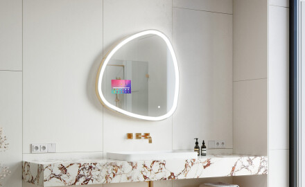 Неравен огледало за баня LED SMART J222 Google