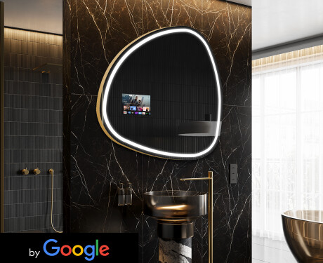 Неравен огледало за баня LED SMART J223 Google