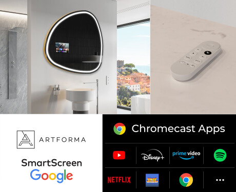 Неравен огледало за баня LED SMART J223 Google #2