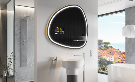 Неравен огледало за баня LED SMART J223 Google