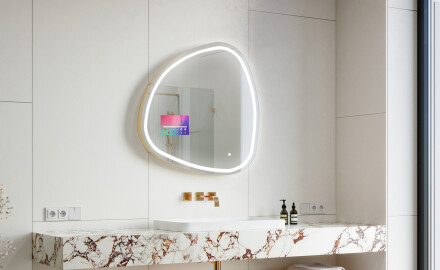 Неравен огледало за баня LED SMART J223 Google