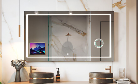 Интелигентно LED огледало за баня с рамка Displine Apple L61