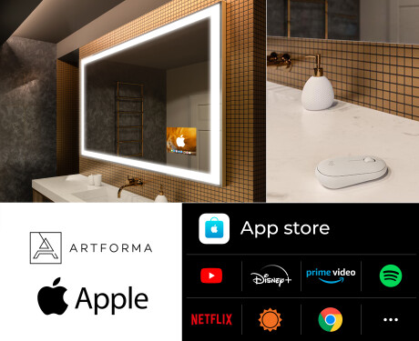 Огледало за баня LED SMART L01 Apple #2