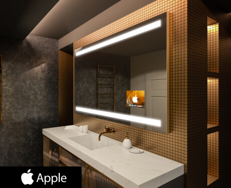 Огледало за баня LED SMART L09 Apple #1
