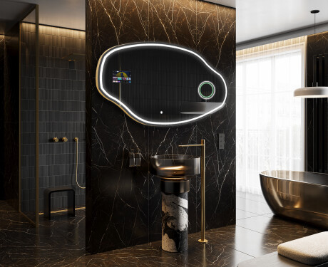 Неравен огледало за баня LED SMART O223 Google #8