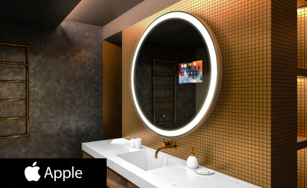 Kръгло огледало за баня LED SMART L76 Apple