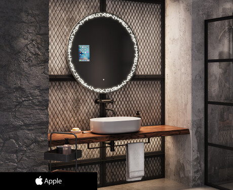 Kръгло огледало за баня LED SMART L115 Apple