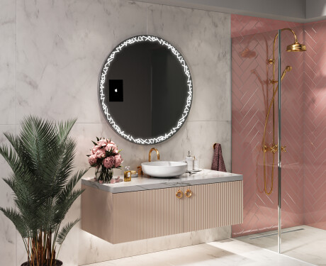 Kръгло огледало за баня LED SMART L115 Apple #11
