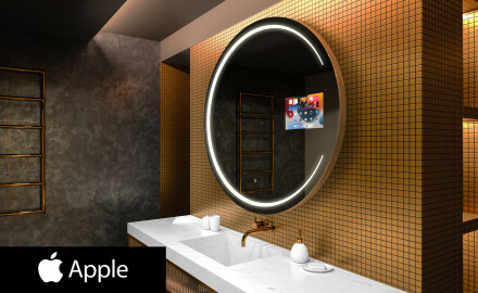 Kръгло огледало за баня LED SMART L156 Apple