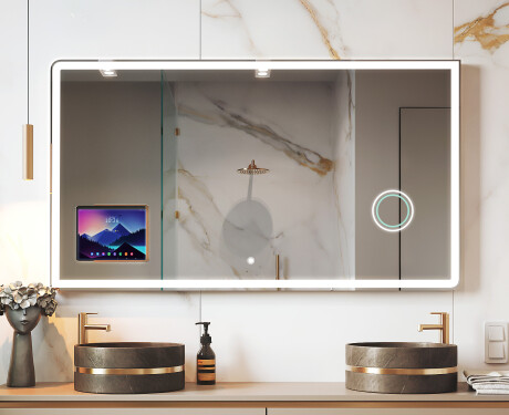 Заоблено Модерно LED Огледало с рамка iPad Displine L146