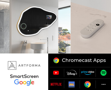 Неравен огледало за баня LED SMART P222 Google #2