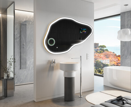 Неравен огледало за баня LED SMART P222 Google #10