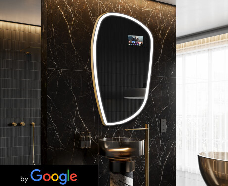 Неравен огледало за баня LED SMART I222 Google