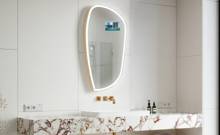 Неравен огледало за баня LED SMART I222 Google