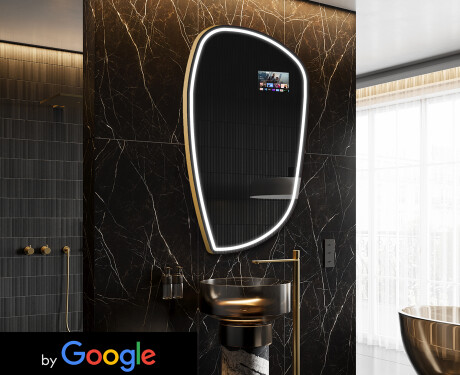 Неравен огледало за баня LED SMART I223 Google