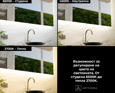 Интелигентно Закръглено LED Огледало за Баня SmartScreen 21,5” #4