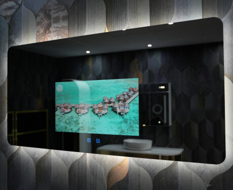 Интелигентно Закръглено LED Огледало за Баня SmartScreen 21,5” #6