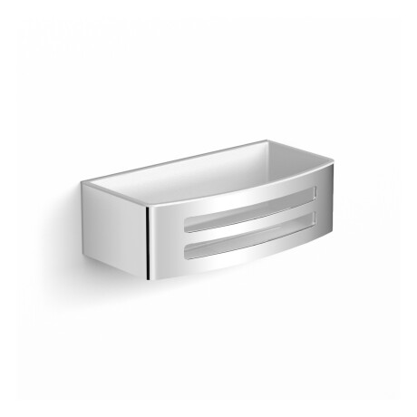 Кошница 22x11x6 / бяла пластмасова вложка / полирана стомана #1
