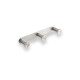 Широка релса – 2 куки за кърпи / матирана стомана #1