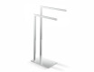 Стойка за 2 кърпи / правоъгълен профил и основа / полирана стомана
