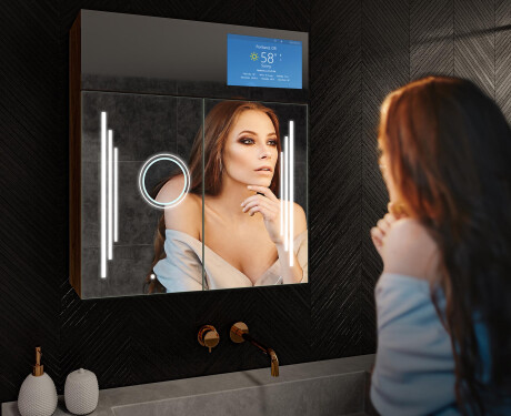 Огледален Шкаф За Баня С LED Осветление - L27 Sarah 66,5 x 72cm #10