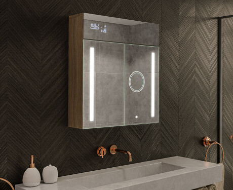 Огледален Шкаф За Баня С LED Осветление - L02 Emily 66,5 x 72cm