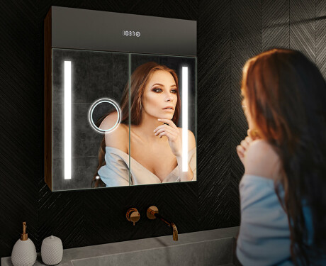 Огледален Шкаф За Баня С LED Осветление - L02 Emily 66,5 x 72cm #9