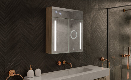 Огледален Шкаф За Баня С LED Осветление - L02 Emily 66,5 x 72cm