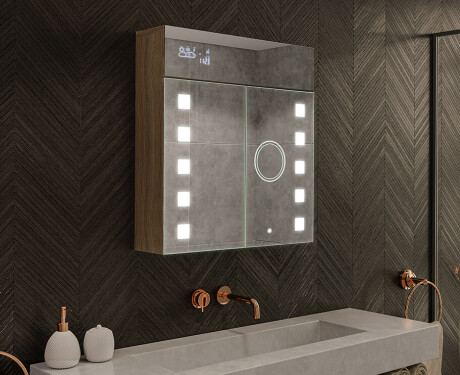 Огледален Шкаф За Баня С LED Осветление - L03 Emily 66,5 x 72cm #1