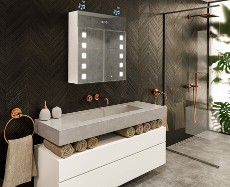 Огледален Шкаф За Баня С LED Осветление - L03 Emily 66,5 x 72cm #10