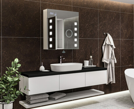 Огледален Шкаф За Баня С LED Осветление - L03 Emily 66,5 x 72cm #11