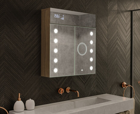Огледален Шкаф За Баня С LED Осветление - L06 Emily 66,5 x 72cm