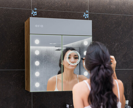 Огледален Шкаф За Баня С LED Осветление - L06 Emily 66,5 x 72cm #7