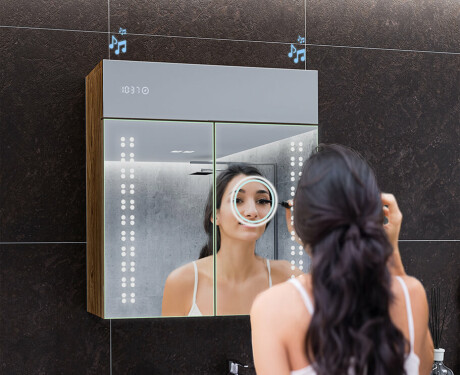 Огледален Шкаф За Баня С LED Осветление - L55 Emily 66,5 x 72cm #7