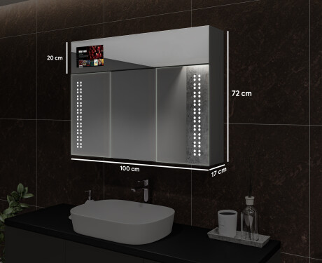 Огледален Шкаф За Баня С LED Осветление - L55 Sarah 100 x 72cm #3