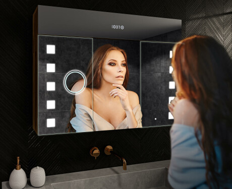 Огледален Шкаф За Баня С LED Осветление - L03 Emily 100 x 72cm #9